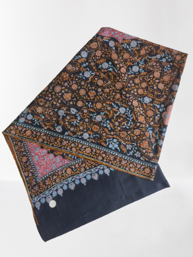Designer Pink & Brown Kani Shawl