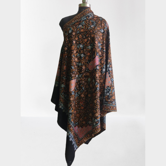 Designer Pink & Brown Kani Shawl