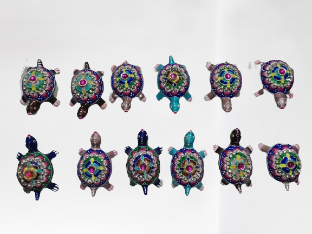Designer Tortoise Gulabi Meenakari Art