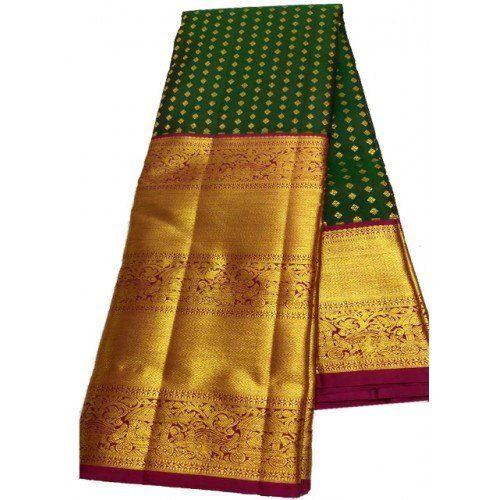 Dharmavaram Handloom Beautiful Tasar Silk Saree for Women