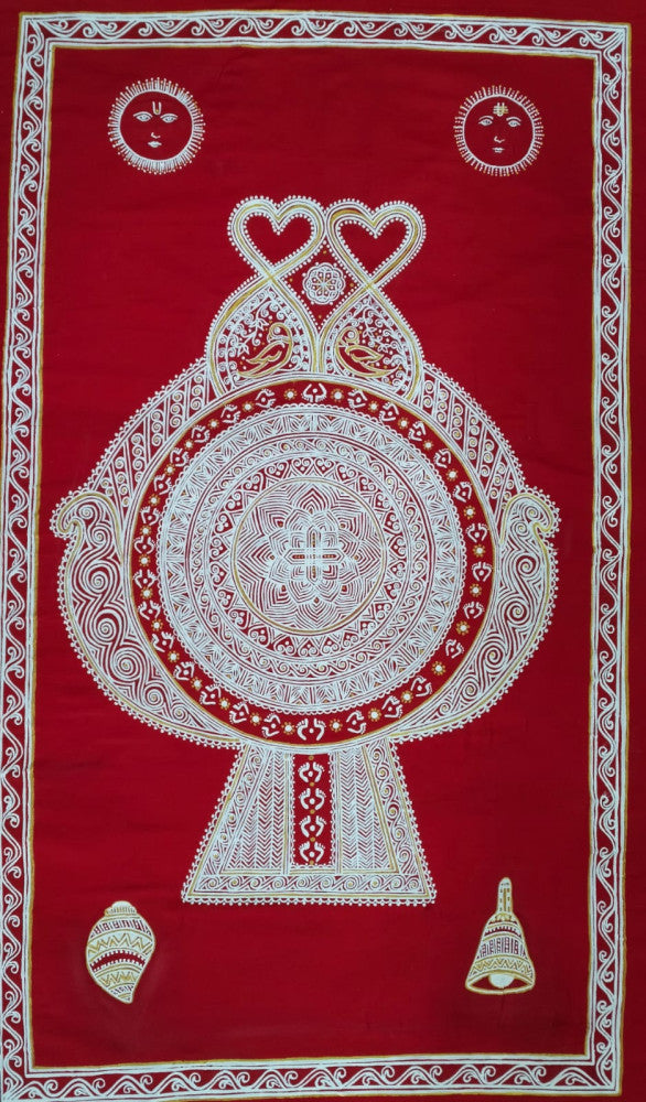 Dhuliargya Chowki For Marriage For Floor On Fabric