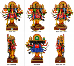 Panchamukhi Raudra Wooden Ganapathy