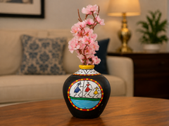 Black Tribal Terracota vase
