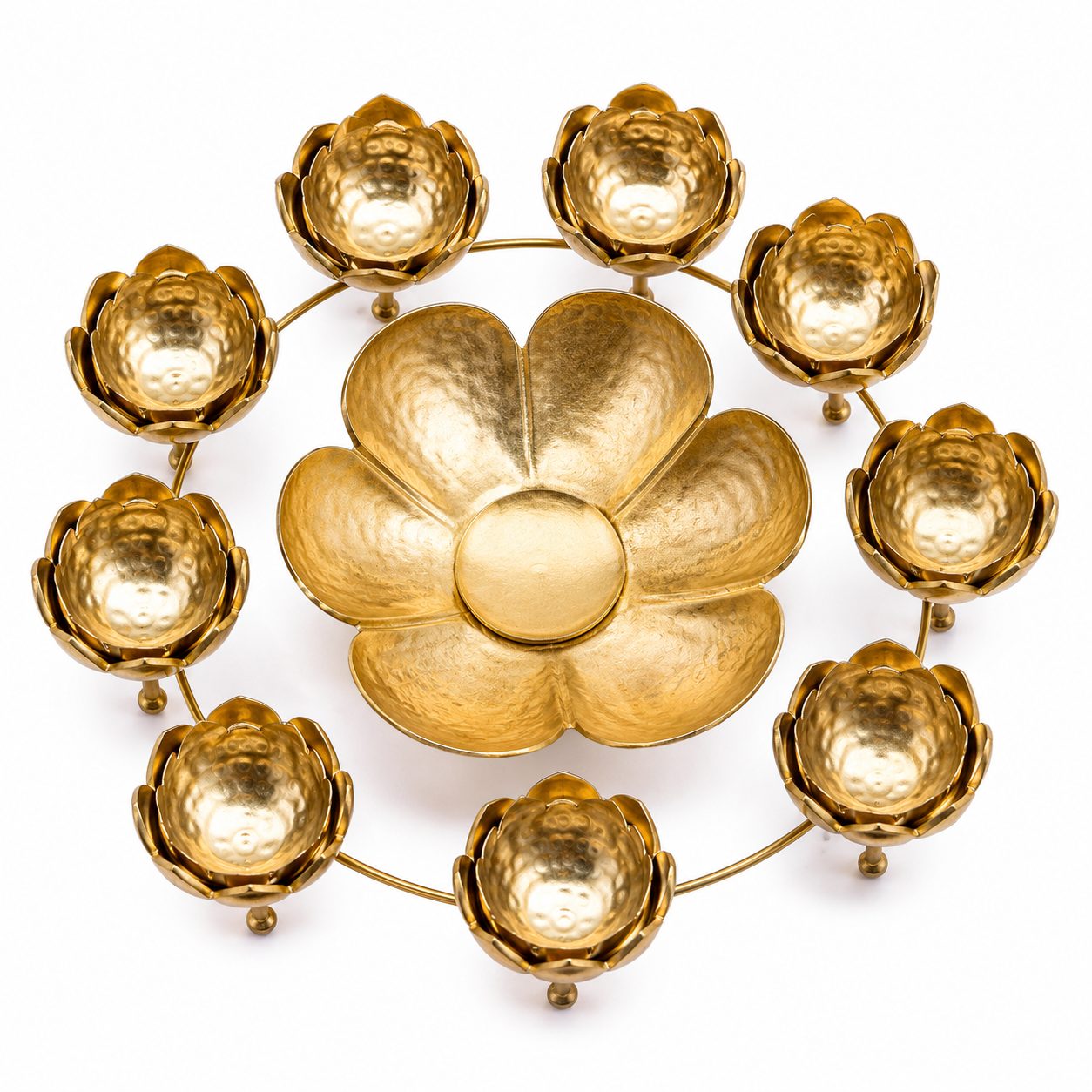 Flower Round Shaped Rangoli Diya
