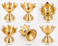 Beautiful Golden Brass Fancy Payali Jyoti set of 2 ( Style 2 )