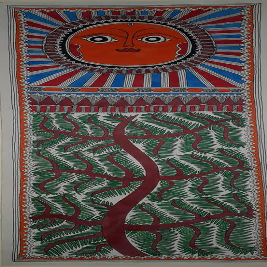 Early Sunrise Madhubhani painting