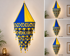 Cotton Lamp 4 Step Pipli Appliquie Work