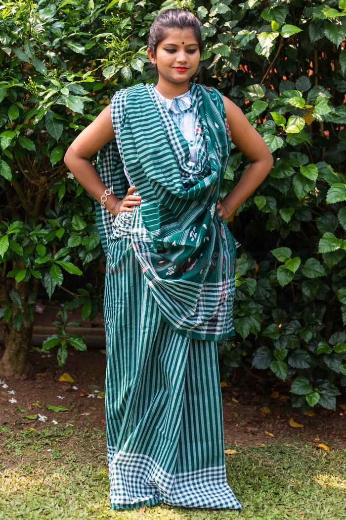 Eco-Friendly Check Check Saree