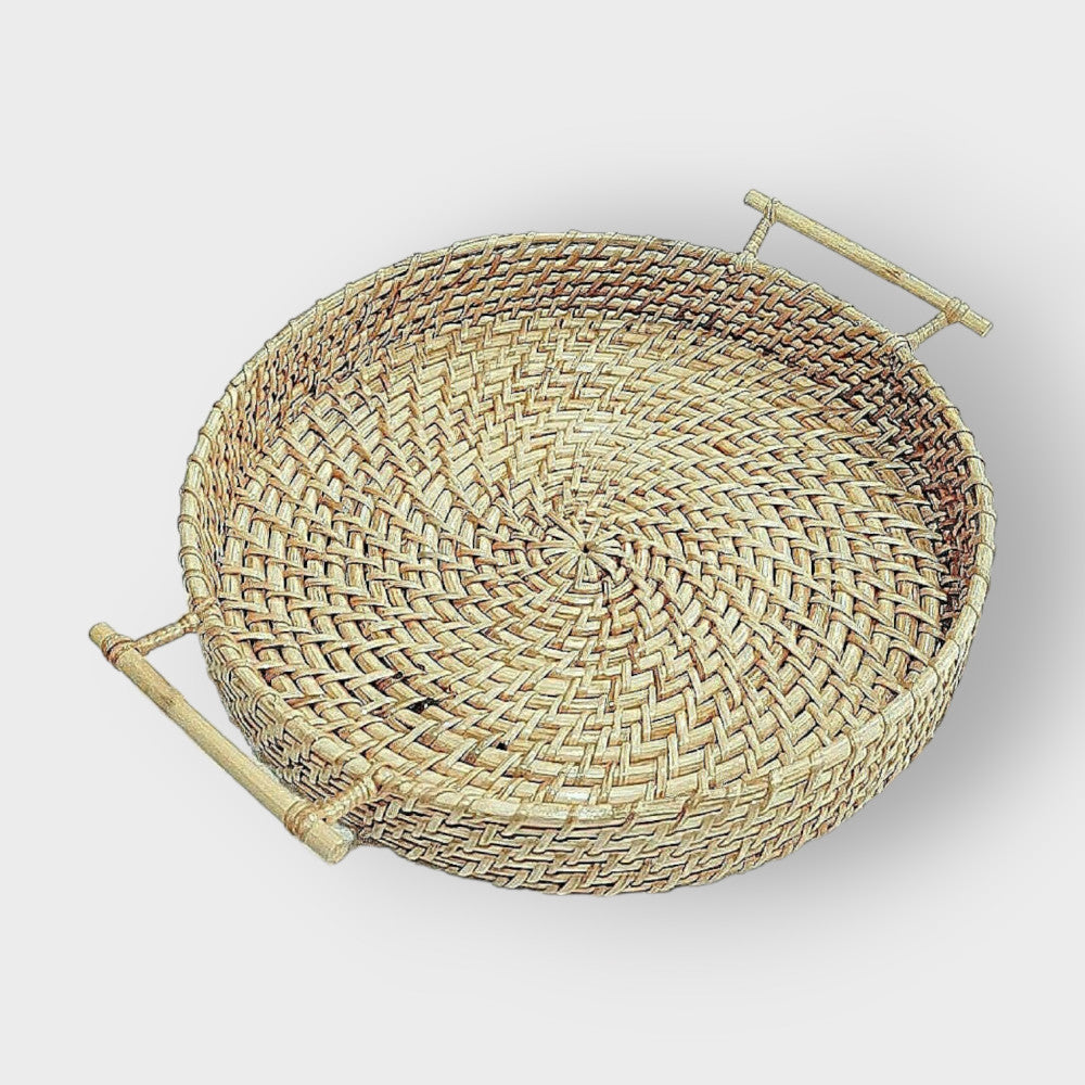 EcoFriendly Bamboo Serving Tray with Handle