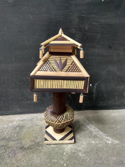 EcoFriendly Cane and Bamboo Beautiful Light Stand