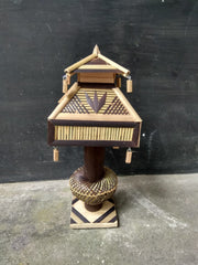 EcoFriendly Cane and Bamboo Beautiful Light Stand