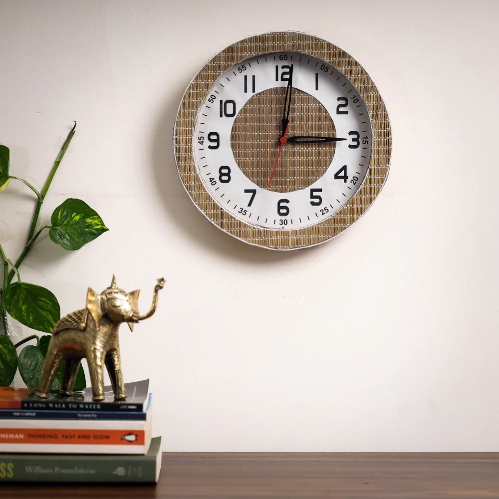 EcoFriendly Madur Kathi Wall Clock Style 15