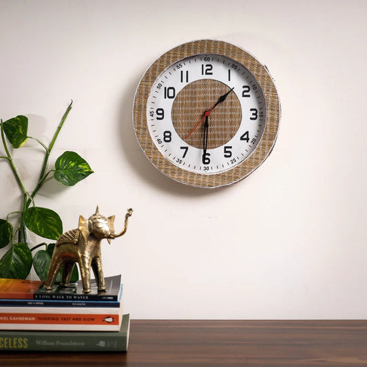 EcoFriendly Madur Kathi Wall Clock Style 8