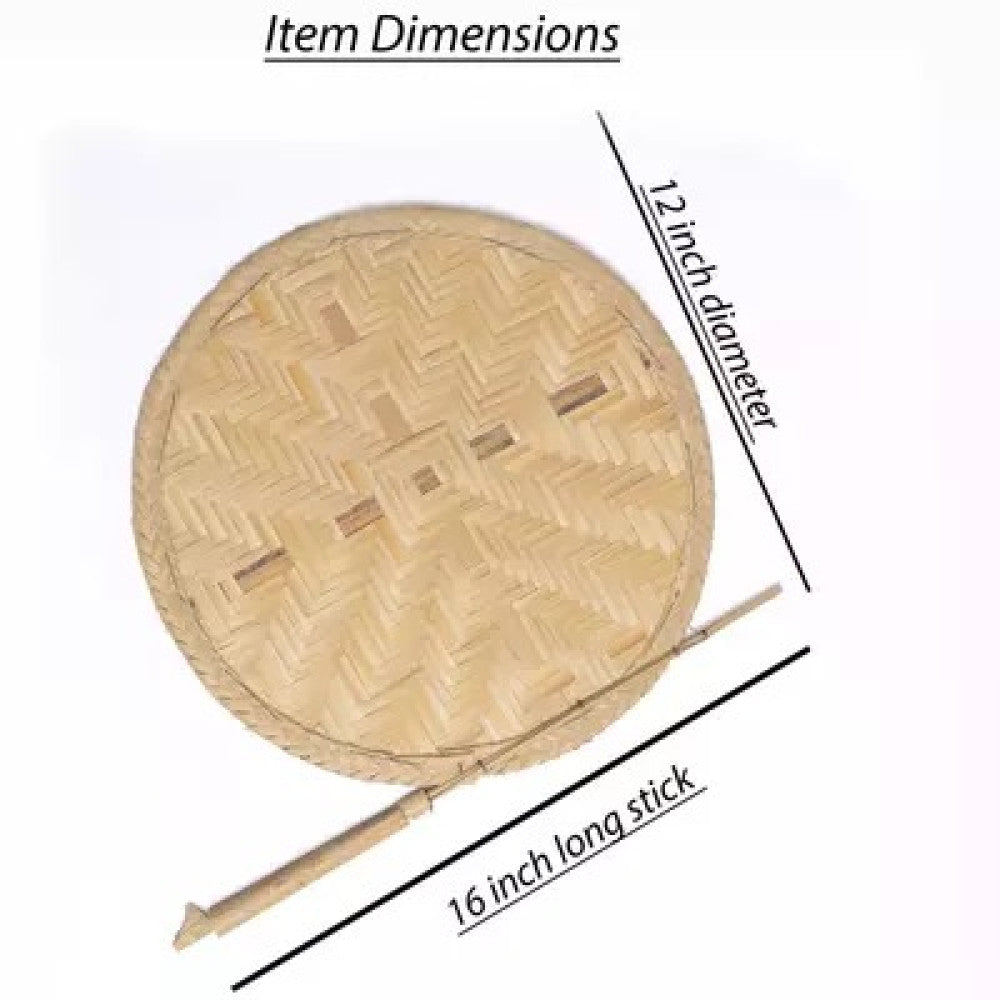 EcoFriendly Manual Round Hand Fan with Handle