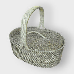 EcoFriendly Oval Shape Storage Basket with Lid