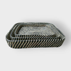 EcoFriendly Tray-Black set of 3