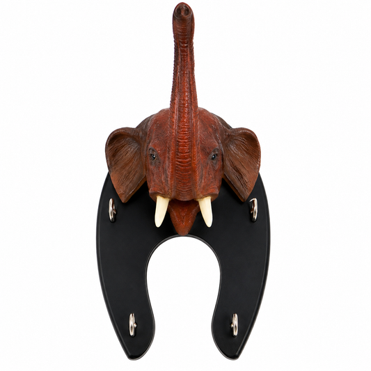 Leather Elephant Face Key Stand