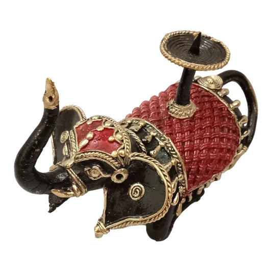 Elephant Candle Stand Metal Craft