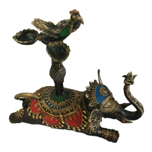 Elephant Seated Metal Craft