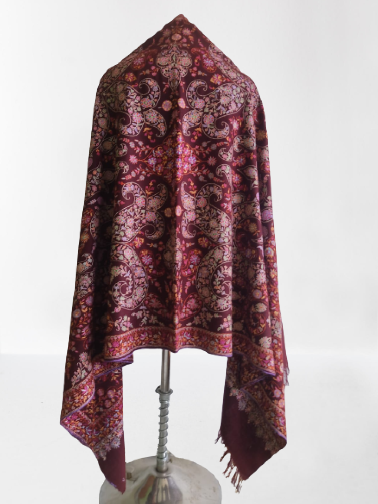 Ethnic Magenta Pink Kani Shawl