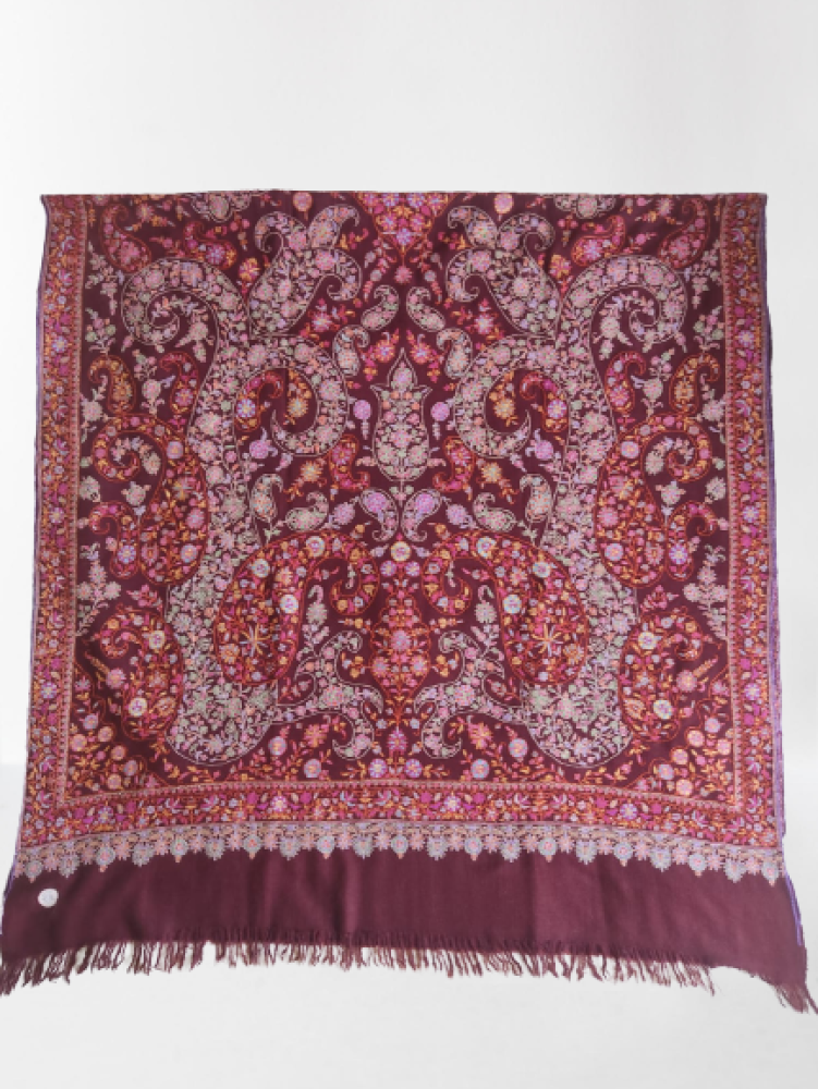 Ethnic Magenta Pink Kani Shawl