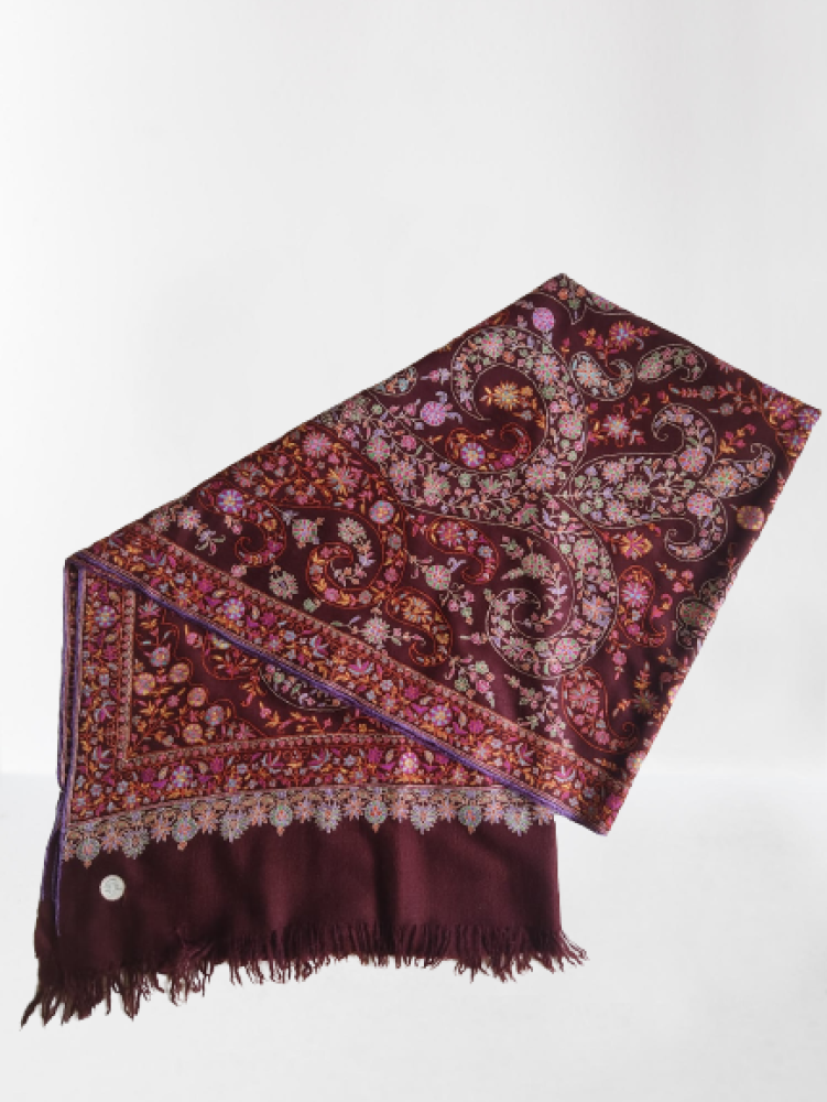 Ethnic Magenta Pink Kani Shawl