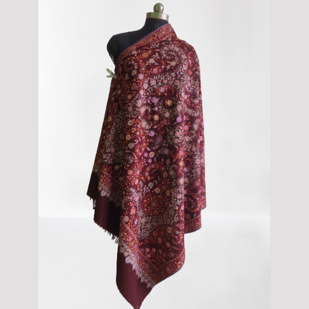 Ethnic Magenta Pink Kani Shawl