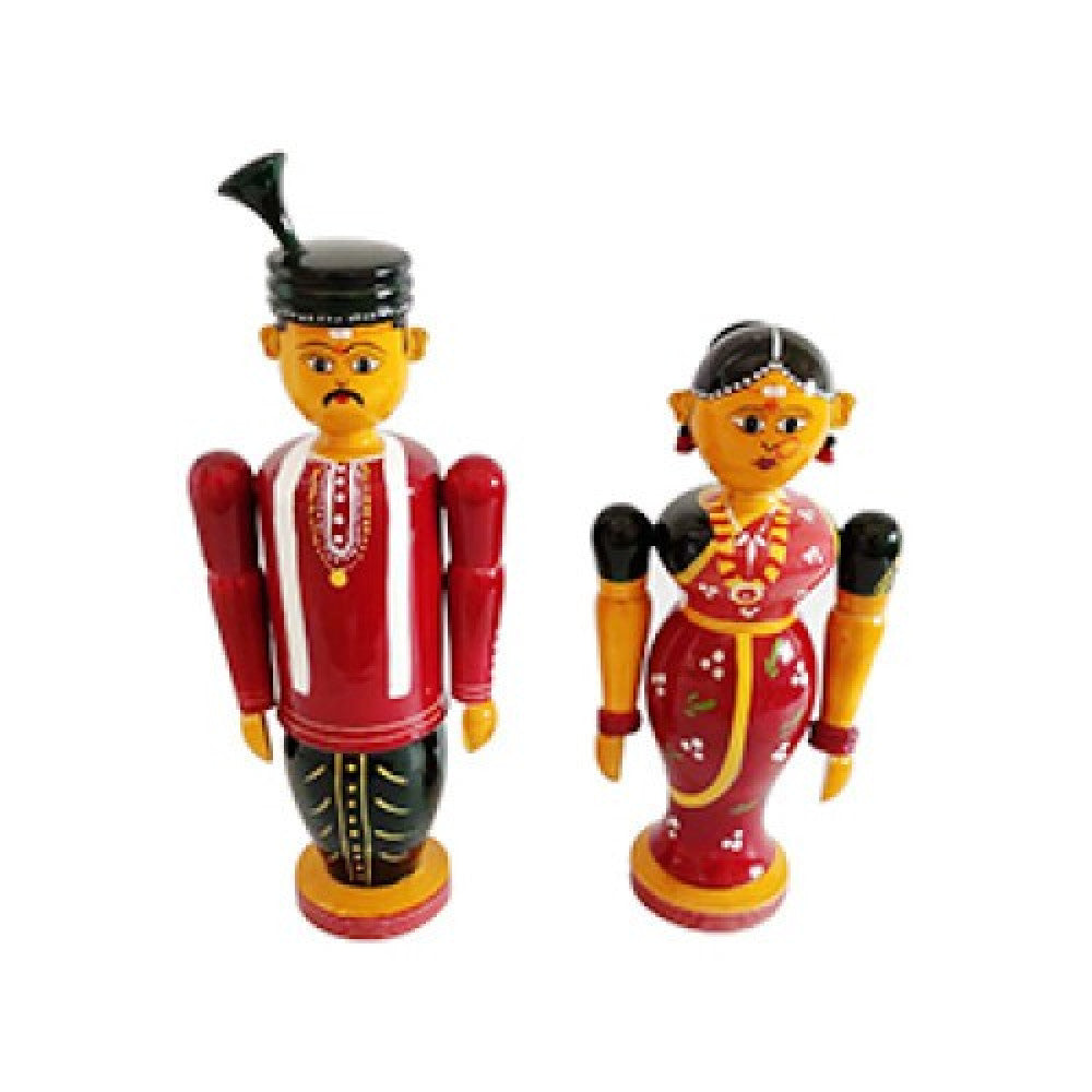 Wooden Craft Marriage Couple Toy
