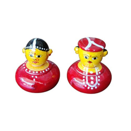 Raja-Rani Wooden Craft KumKum Box