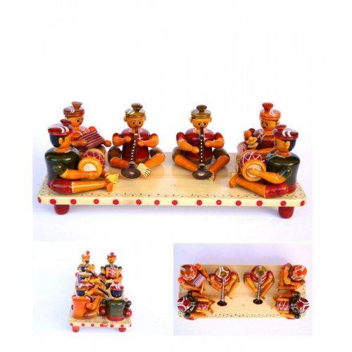 Handmade Etikoppaka Wooden Toy of Beautiful Saari Set