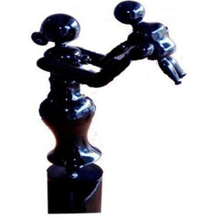 Etikoppaka Toys Wooden Black Statue of Mother & Child For Decoration Purpose