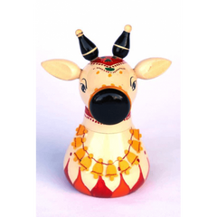 Authentic Handmade Etikoppaka Wooden Toy Of Beautiful Nandhi Box