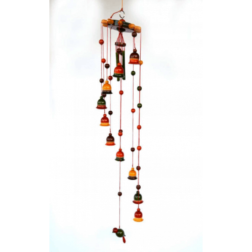 Handmade Etikoppaka Wooden Big Chime For Decoration Purpose
