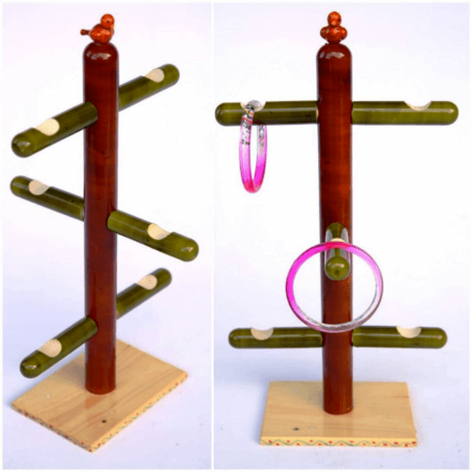 Handmade Etikoppaka Beautiful Wooden Bangle Stand For Keeping Bangles And Decoration Purpose