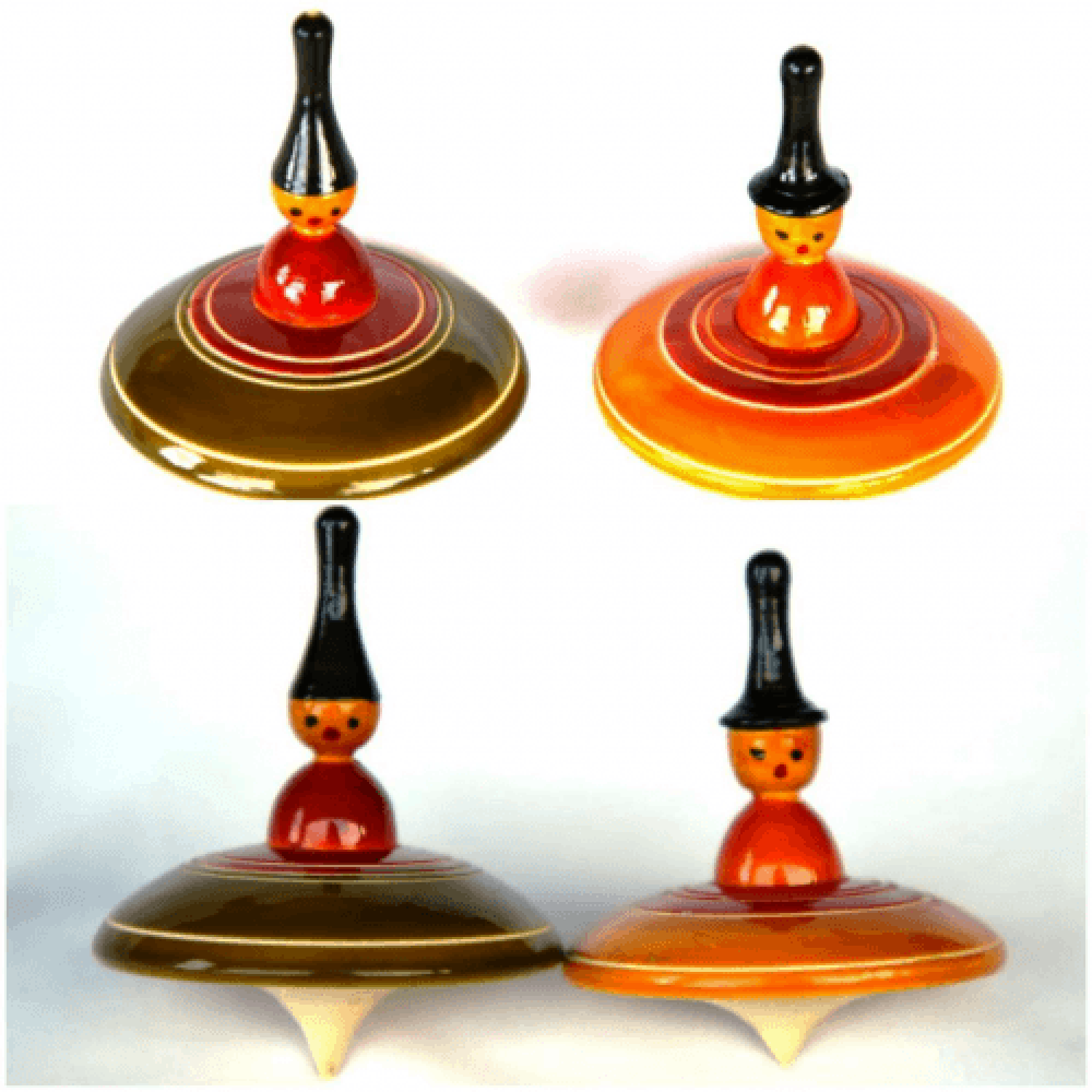 Handicraft Etikoppaka Wooden Toy Of Doll Top For Decoration Purpose (Single)