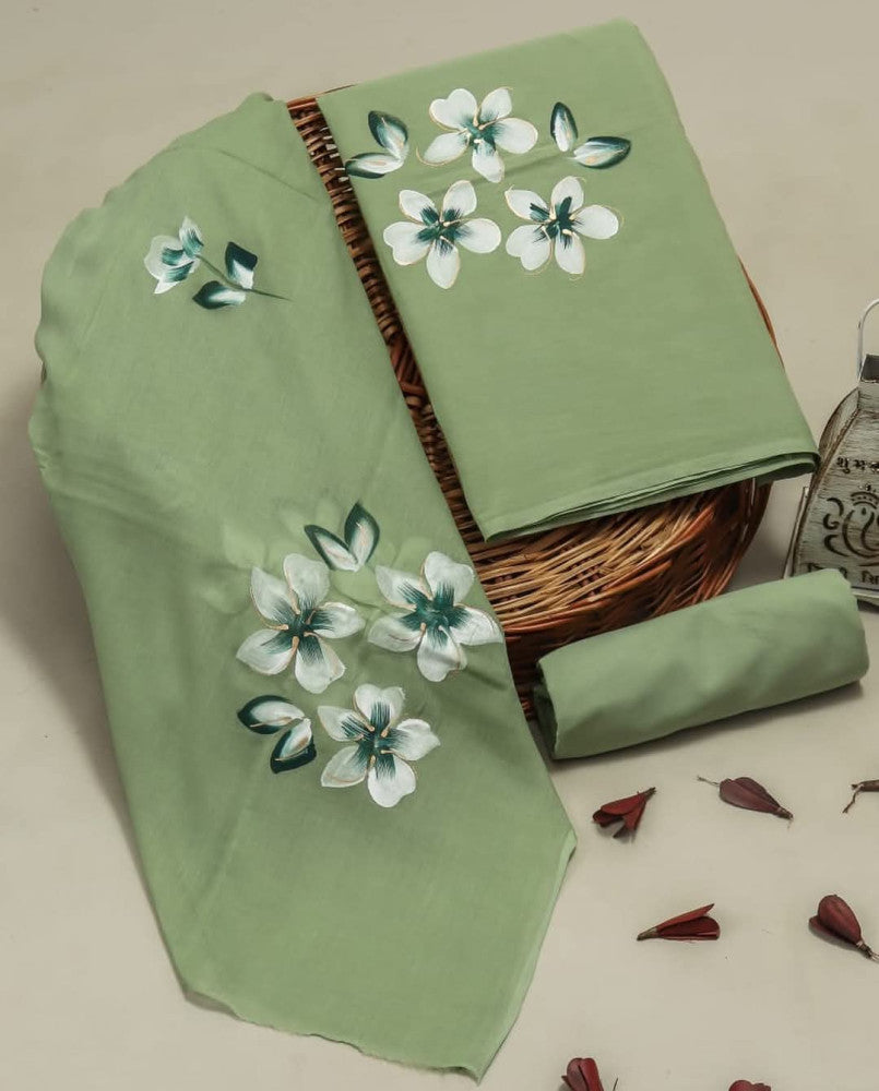 Exclusive Bagru Hand Block Printed Cotton Suit Material With Cotton Dupatta Style 104