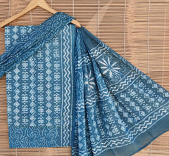 Exclusive Bagru Hand Block Printed Cotton Suit Material With Cotton Dupatta Style 12