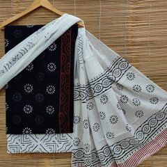 Exclusive Bagru Hand Block Printed Cotton Suit Material With Cotton Dupatta Style 32