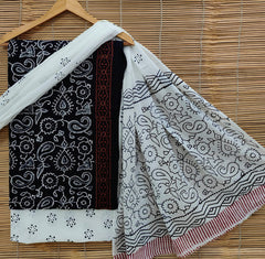 Exclusive Bagru Hand Block Printed Cotton Suit Material With Cotton Dupatta Style 35