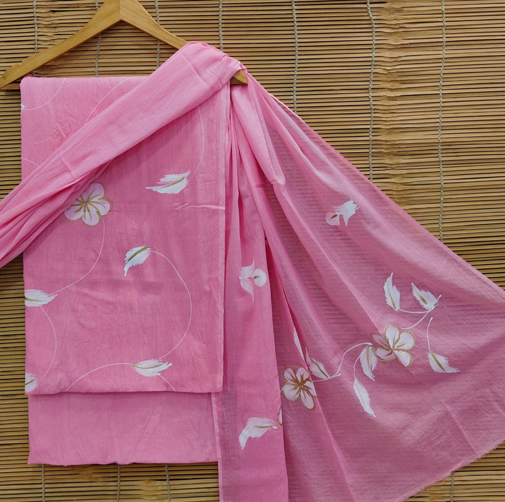 Exclusive Bagru Hand Block Printed Cotton Suit Material With Cotton Dupatta Style 4