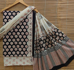Exclusive Bagru Hand Block Printed Cotton Suit Material With Cotton Dupatta Style 42