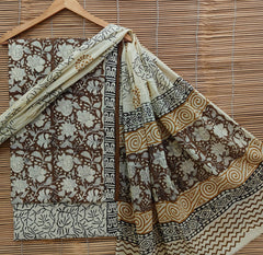 Exclusive Bagru Hand Block Printed Cotton Suit Material With Cotton Dupatta Style 56