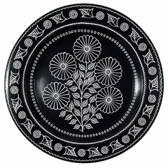 Eco-friendly Handmade Black Pottery of Nizamabad-Round Shaped Wall Hanging
