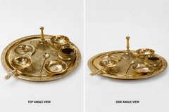 Fancy Brass Puja Thali Set Of 6