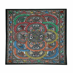 Fish Synchronisation Madhubani Painting
