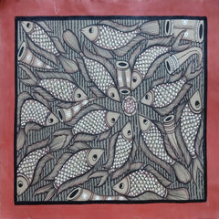 Fishes Celebration Bengal Patachitra Art