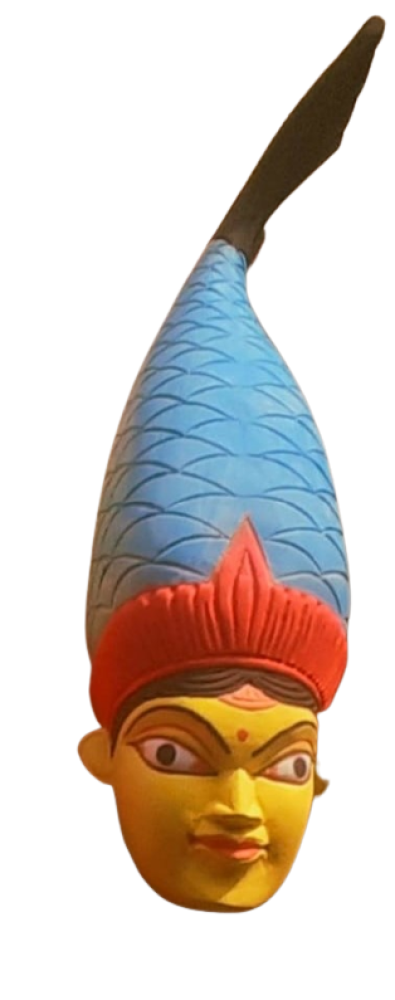 Fishmerman Wooden Kushmandi Mask