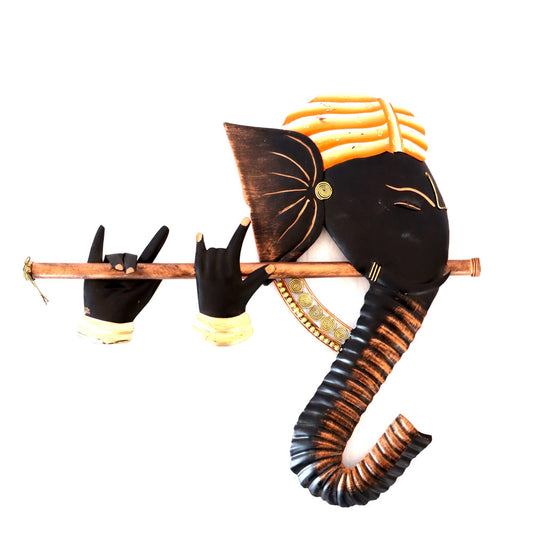 Ganesh holding bansuri