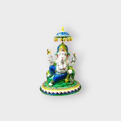 Ganeshji Aashirwaad Banaras Gulabi Meenakari Art