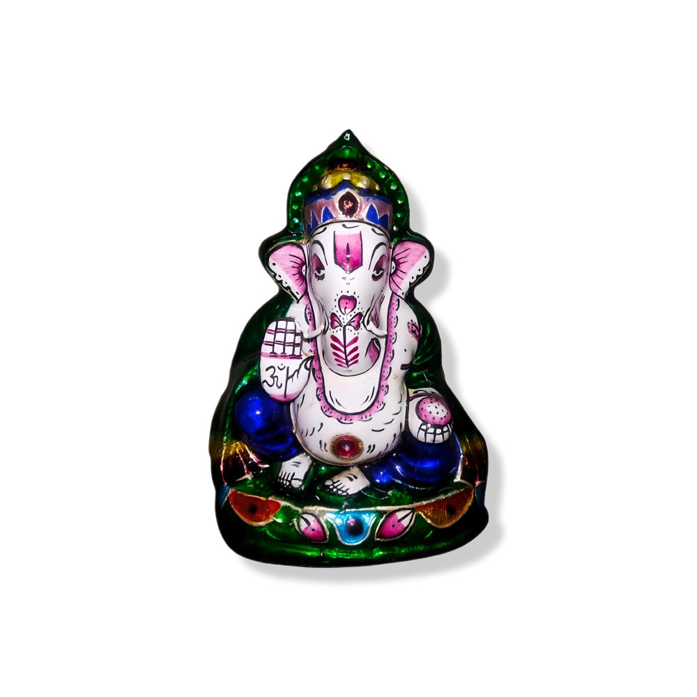 Ganeshji Ki Aashirwaad Banaras Gulabi Meenakari Art